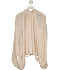 H&M Edition Powder Pink Tie - neck Blouse UK S - Reliked