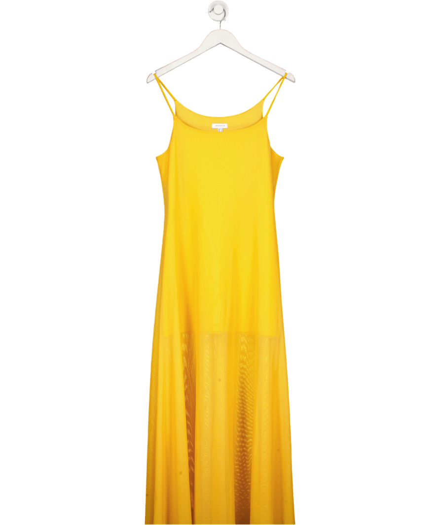 H&M Edition Yellow Sheer Hem Dress UK M - Reliked