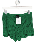 H&M Green Crochet - look Beach Shorts UK S - Reliked