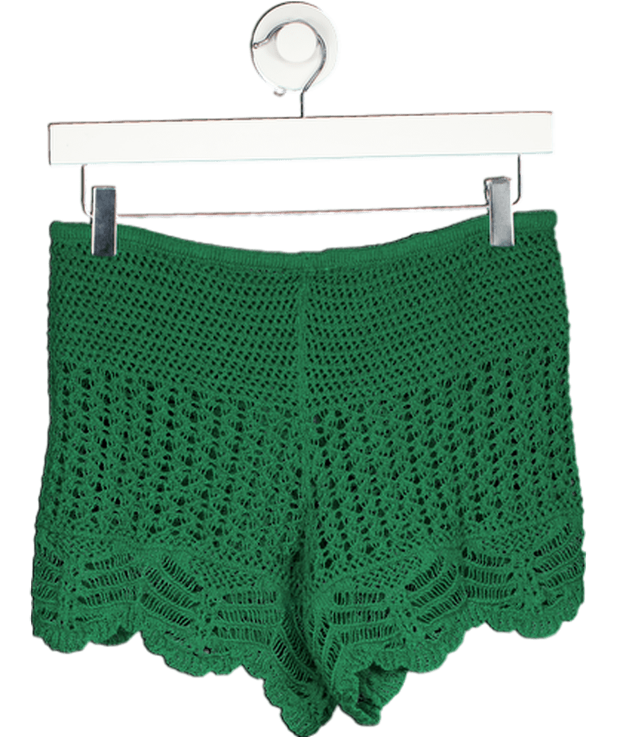 H&M Green Crochet - look Beach Shorts UK S - Reliked