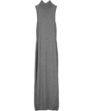 H&M Grey Sleeveless Turtleneck Wool Maxi Dress UK XS