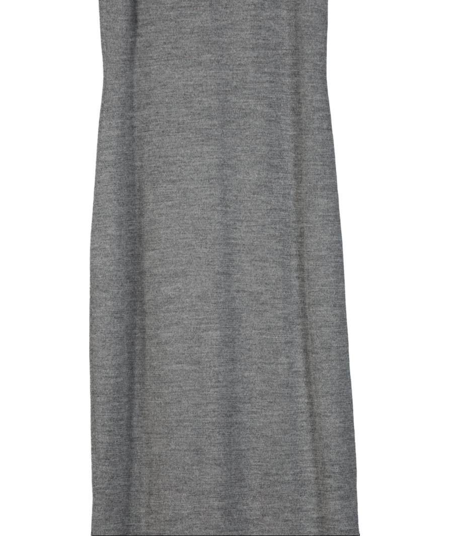 H&M Grey Sleeveless Turtleneck Wool Maxi Dress UK XS - Reliked
