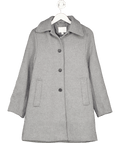 H&M Grey Wool Blend Knee Length Coat UK XS - Reliked