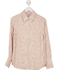 H&M Pink Floral Pointed Collar Shirt UK S - Reliked
