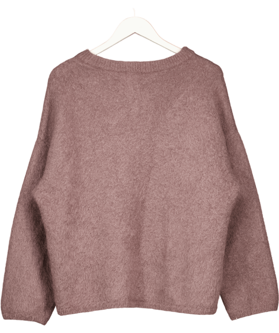 H&M Purple Oversized Mohair - blend Jumper UK L - Reliked