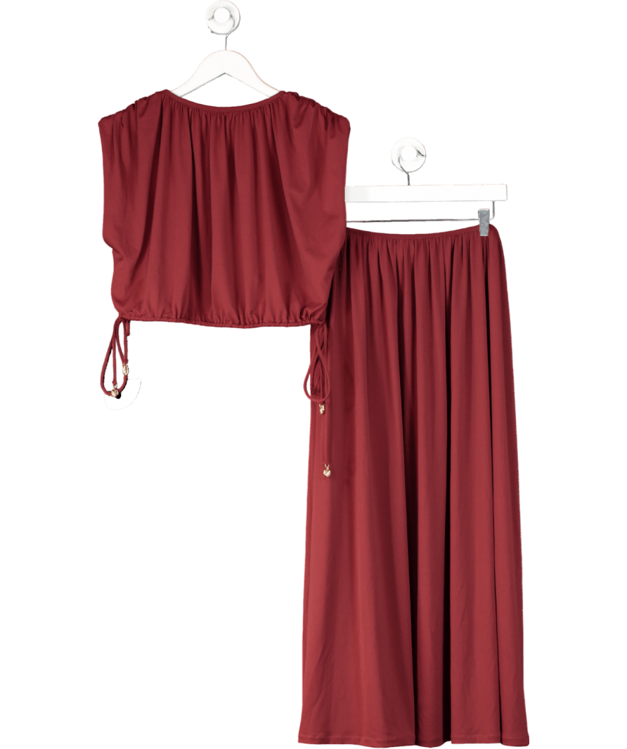 H&M Red Wine Maxi Co Ord UK M - Reliked