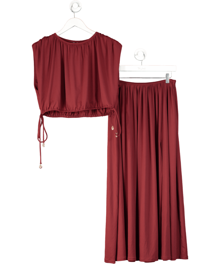 H&M Red Wine Maxi Co Ord UK M - Reliked