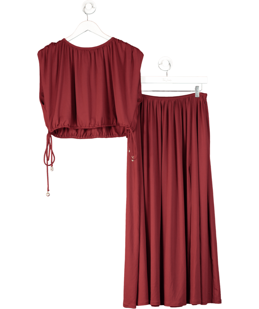 H&M Red Wine Maxi Co Ord UK M - Reliked