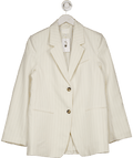H&M White Fitted Blazer UK XS - Reliked