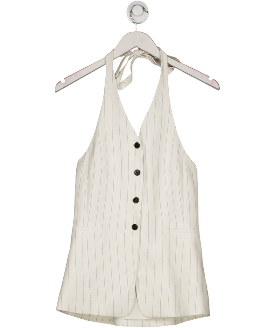 H&M White Halterneck Waistcoat UK 8 - Reliked