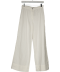 H&M White Linen Blend Trousers UK 6 - Reliked
