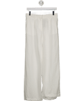 H&M White Straight Leg Trousers UK 10 - Reliked