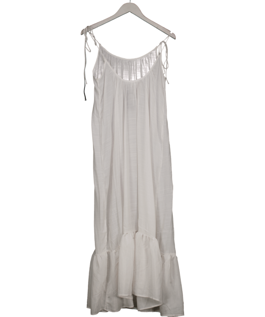 H&M White Tie Strap Beach Dress UK S - Reliked