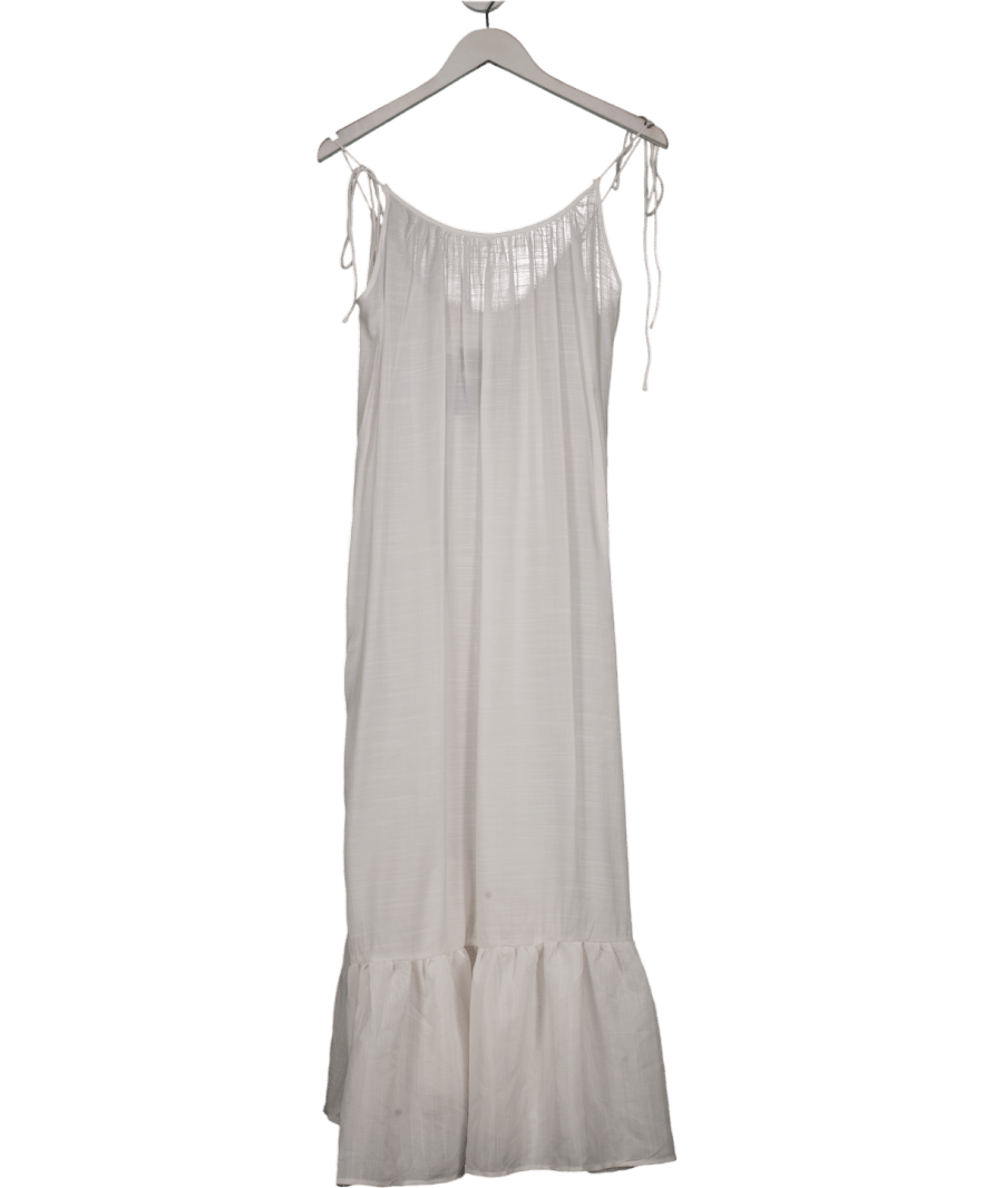H&M White Tie Strap Beach Dress UK S - Reliked