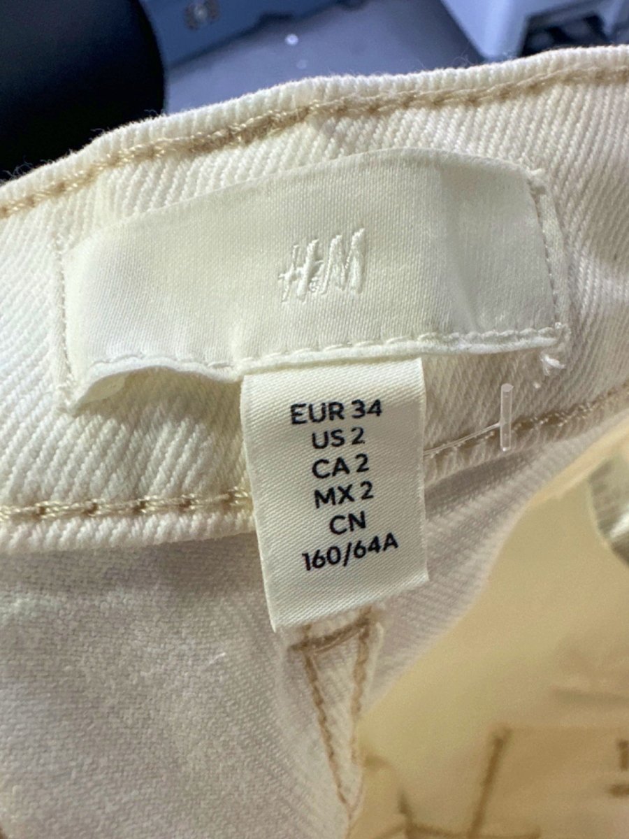 H&M White Wide - leg Jeans UK 6 - Reliked