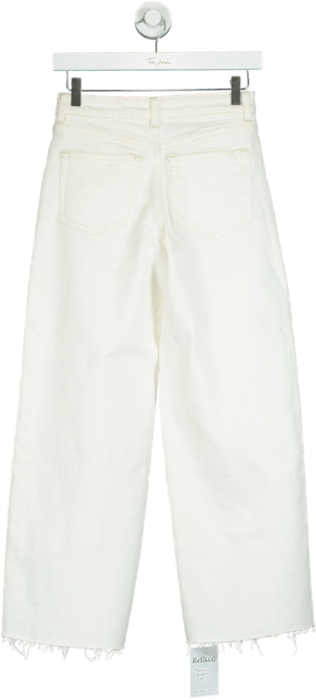H&M White Wide - leg Jeans UK 6 - Reliked