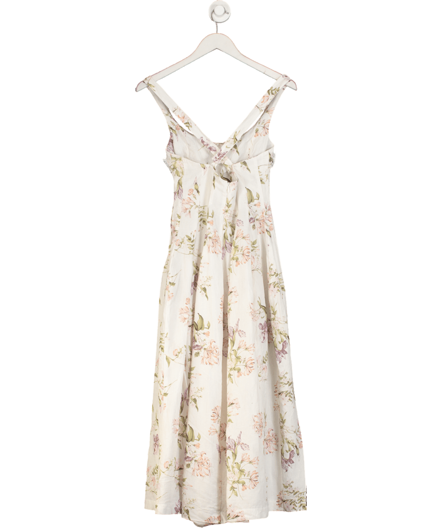 H&M X Brock Collection White Floral Midi Dress UK XS - Reliked