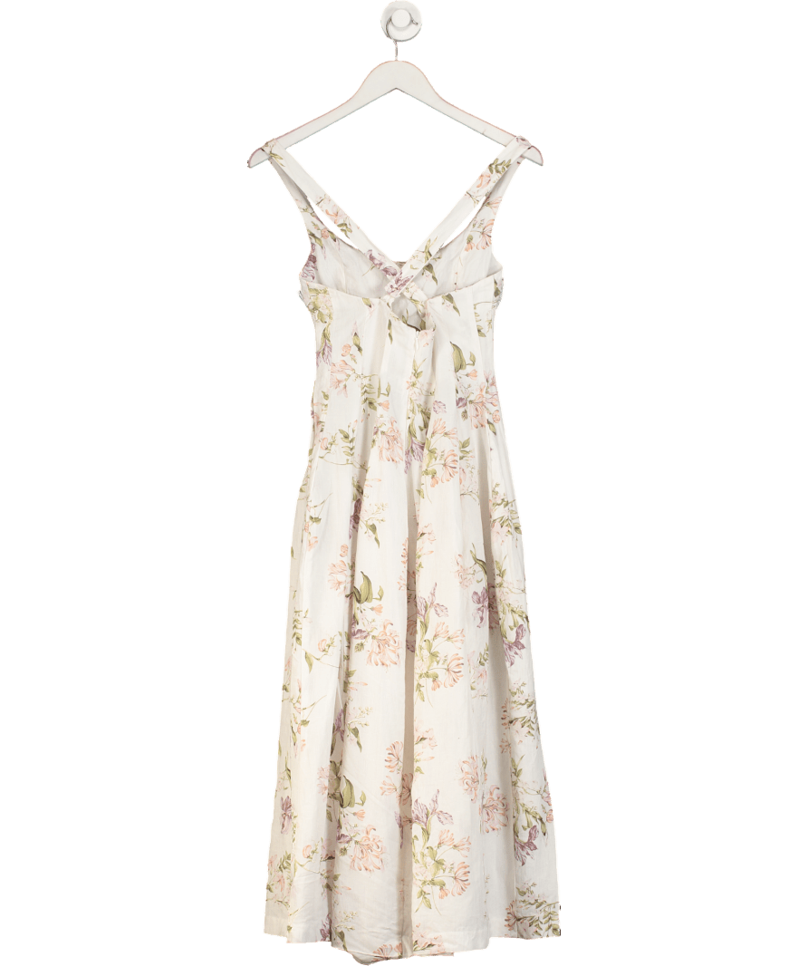 H&M X Brock Collection White Floral Midi Dress UK XS - Reliked