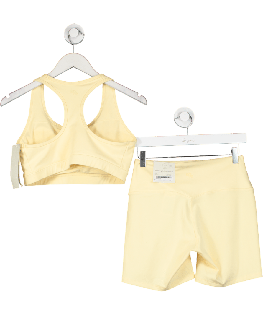H&M Yellow Sports Cycling Shorts And Sports Bra With Softmove UK L - Reliked