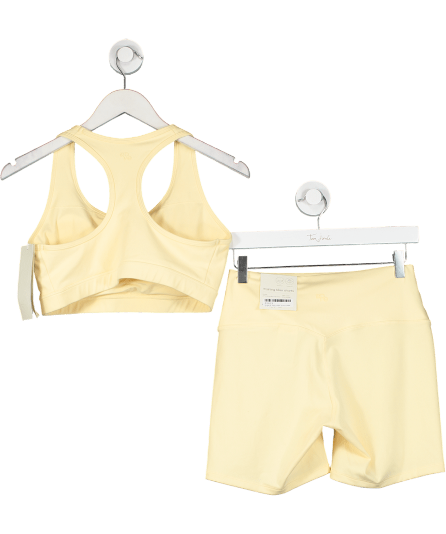H&M Yellow Sports Cycling Shorts And Sports Bra With Softmove UK L - Reliked