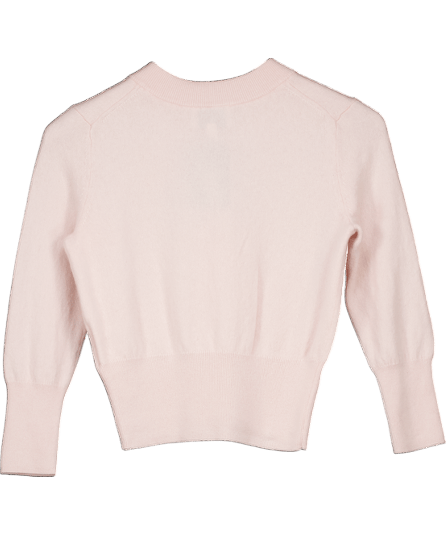 Hobbs Ballet Pink Tresco Merino Wool Cashmere Cardigan UK S - Reliked