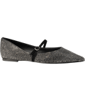 Hobbs Black Crystal Embellished Pointed Toe Mary Jane Flat Shoes UK 4 EU 37 👠 - Reliked