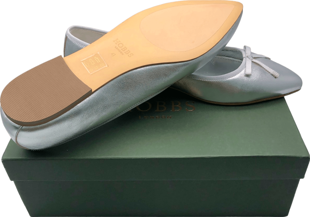 Hobbs Silver Nikita Ballet Flat EU 41 UK 8 - Reliked