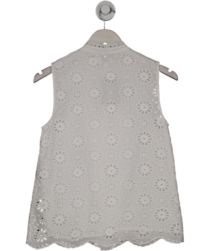Hobbs White Cassie Broderie Top UK 6 - Reliked