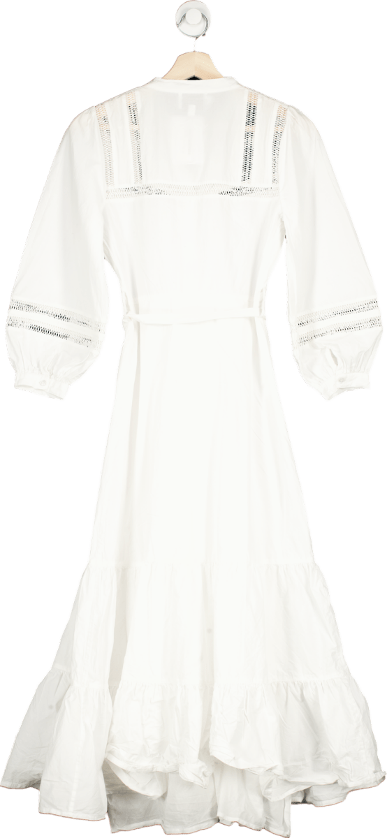 Hobbs White Limited Edition Button Down Midi Dress UK 6 - Reliked