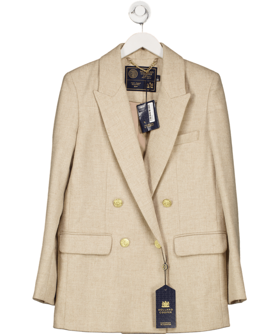 Holland Cooper Beige Belgravia Blazer Oatmeal UK 10 - Reliked