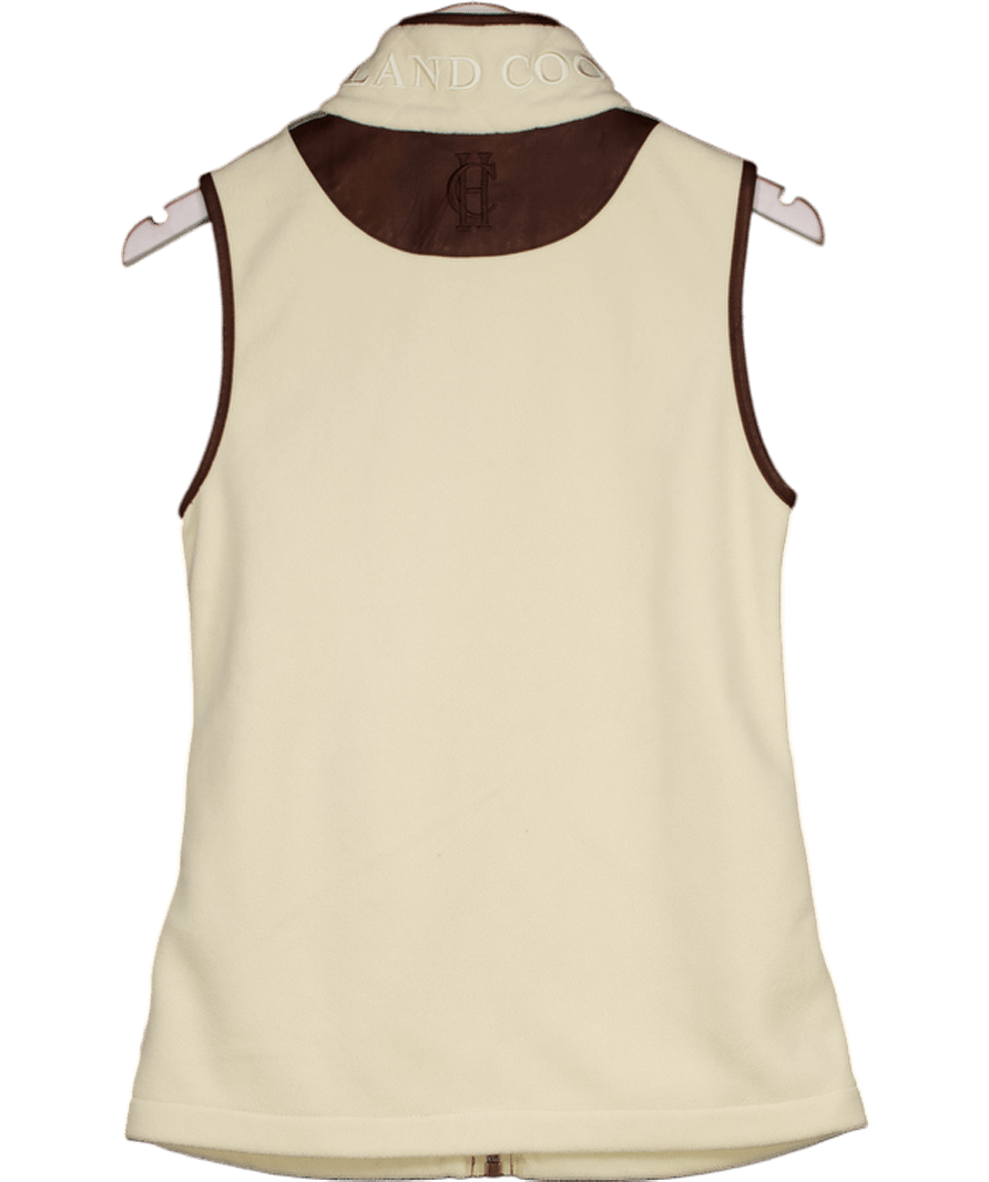 Holland Cooper Country Fleece Gilet Cream UK S - Reliked
