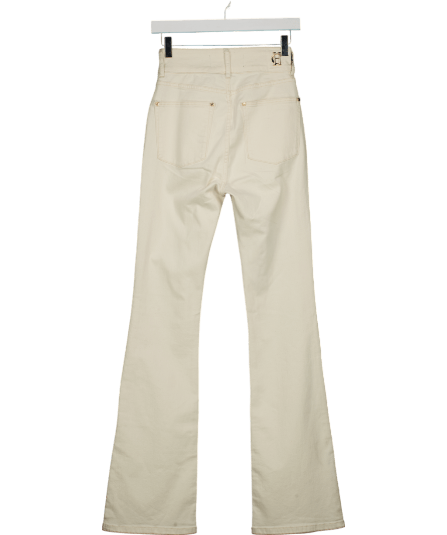 Holland Cooper Cream High Rise Flared Jeans UK 10 - Reliked