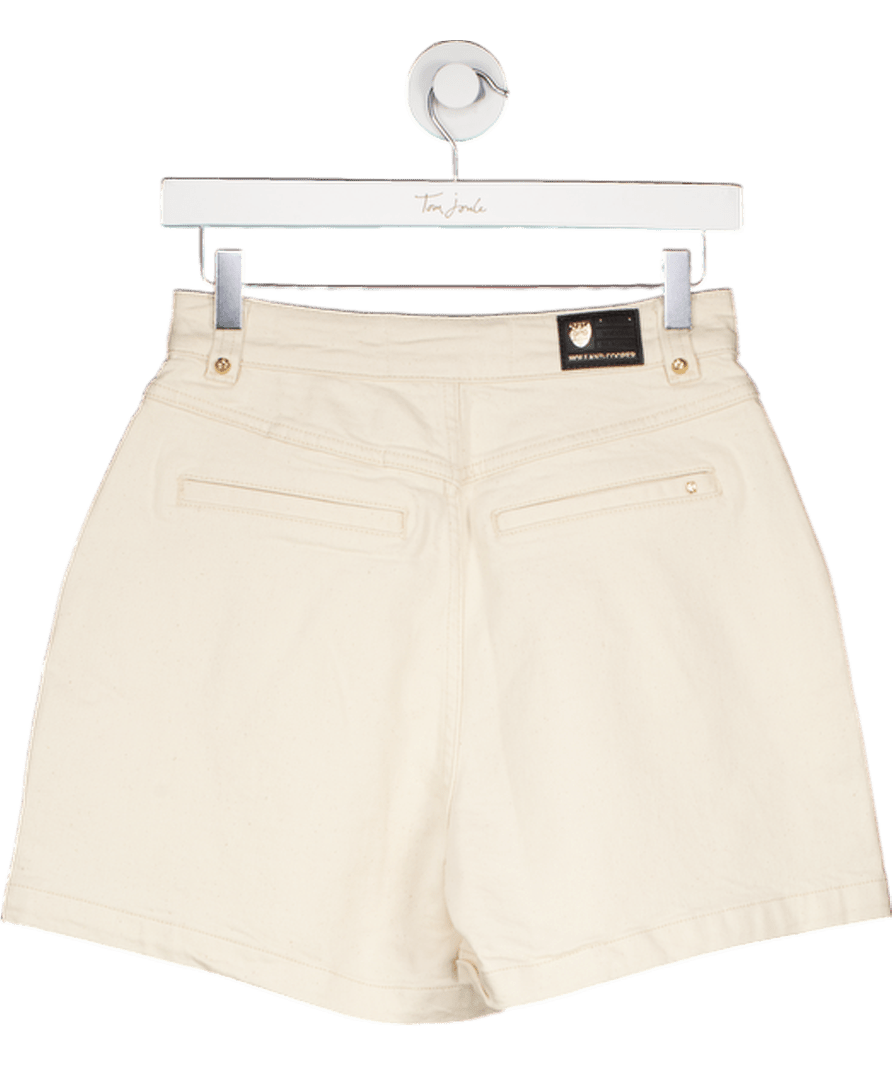 Holland Cooper Cream Utility Denim Shorts Oatmeal UK 10 - Reliked