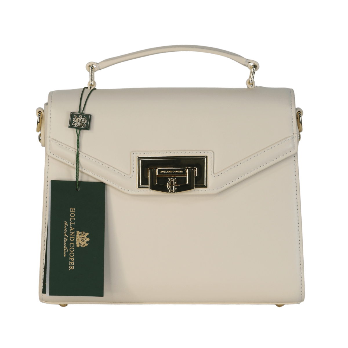 Holland Cooper Leather Cheltenham Bag Cream - Reliked