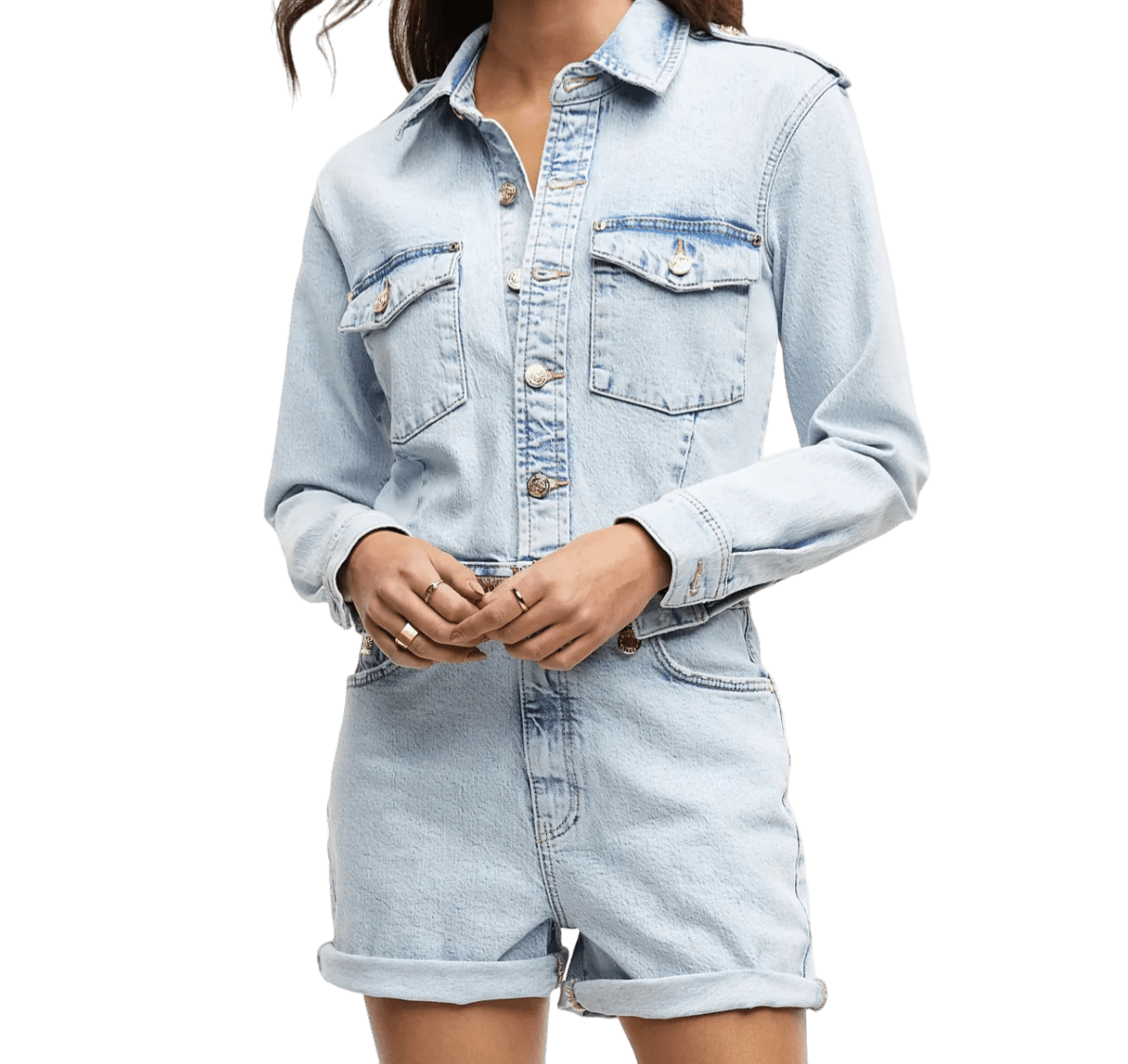 Holland Cooper Light Stone Wash Utility Playsuit UK 12 - Reliked