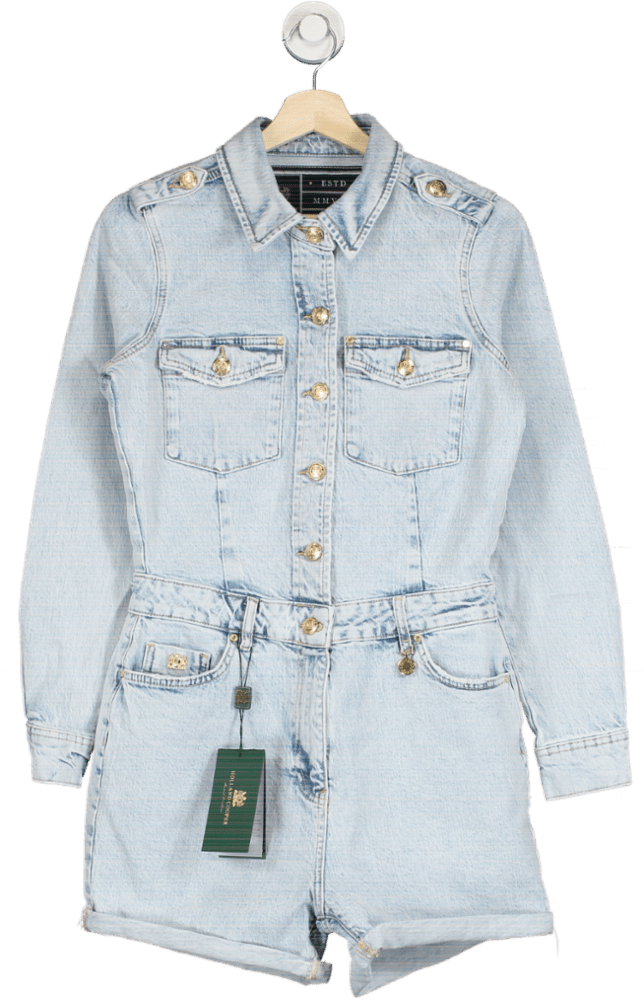 Holland Cooper Light Stone Wash Utility Playsuit UK 12 - Reliked