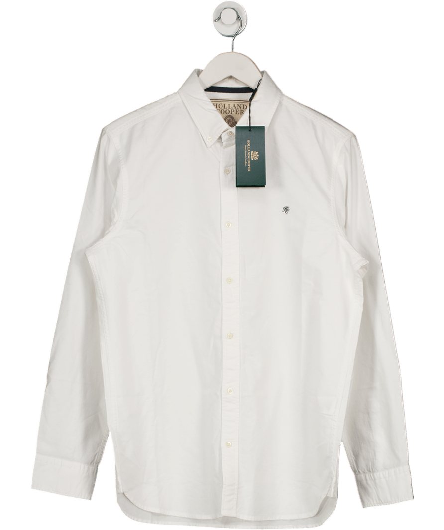 Holland Cooper Men's Classic Oxford Shirt White UK M - Reliked