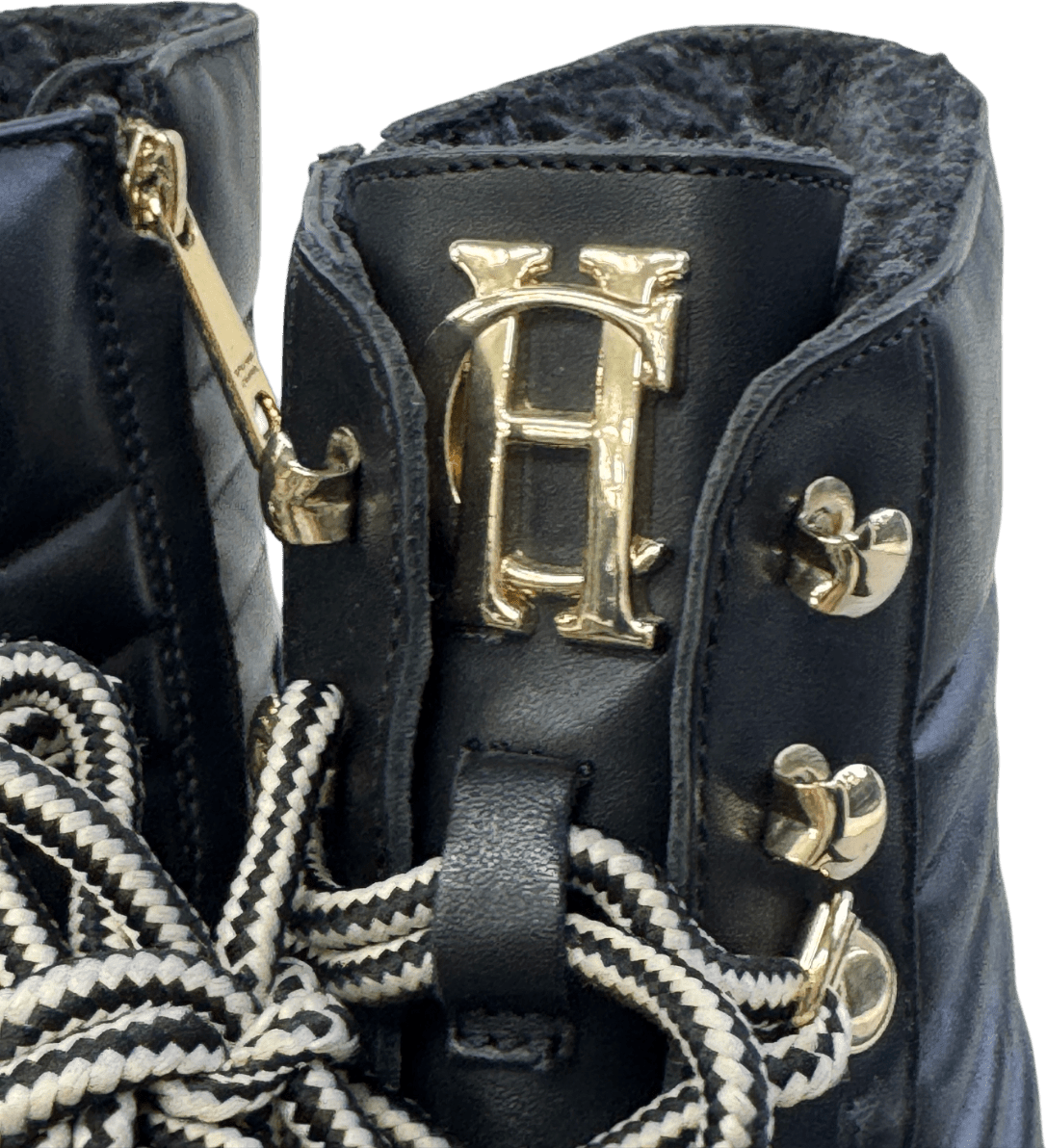 Holland Cooper The Cotswold Black / Gold Hc Walking Boots UK 7 EU 40 👠 - Reliked