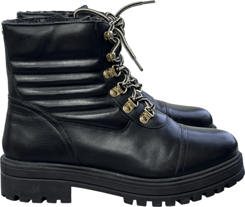 Holland Cooper The Cotswold Black / Gold Hc Walking Boots UK 7 EU 40 👠 - Reliked