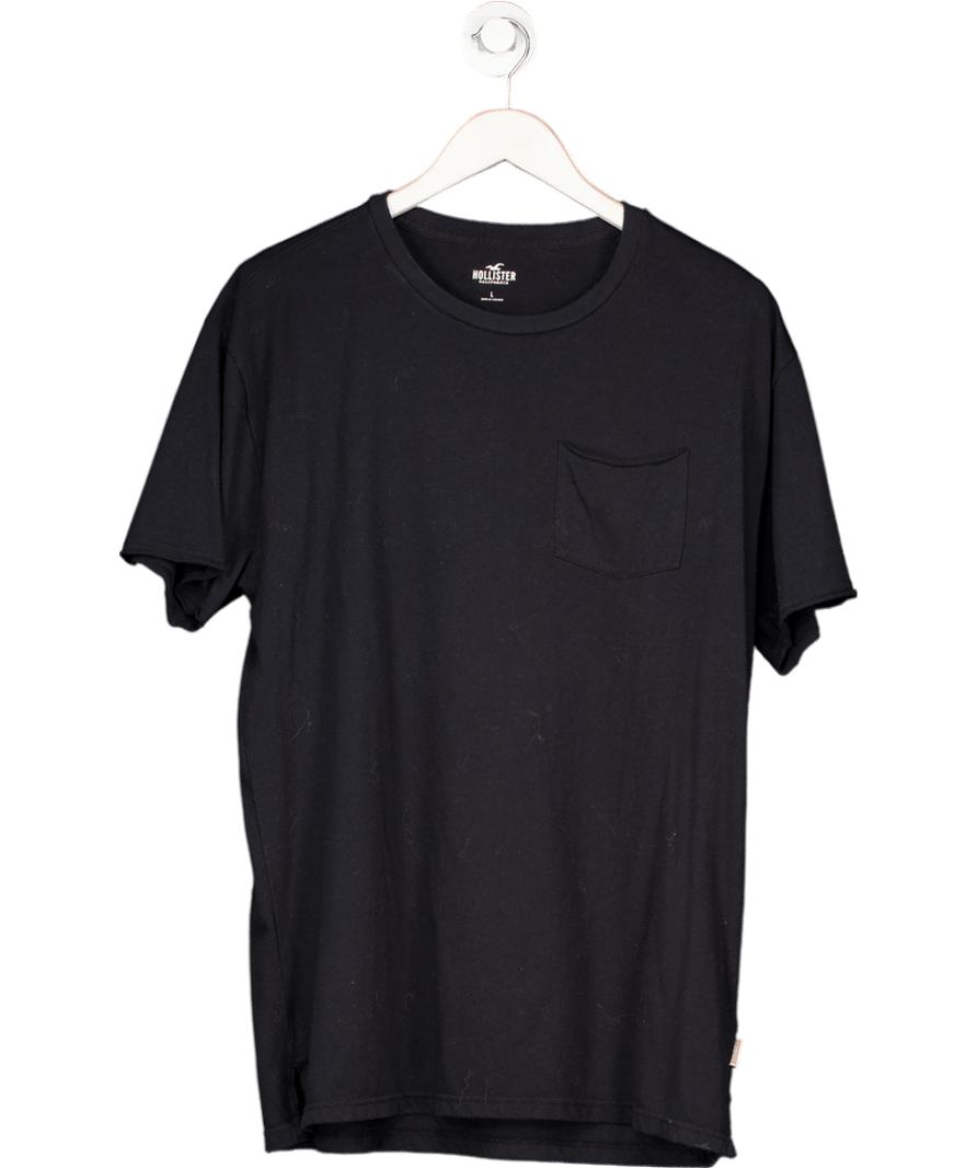 Hollister Black Classic Fit T-shirt UK L - Reliked