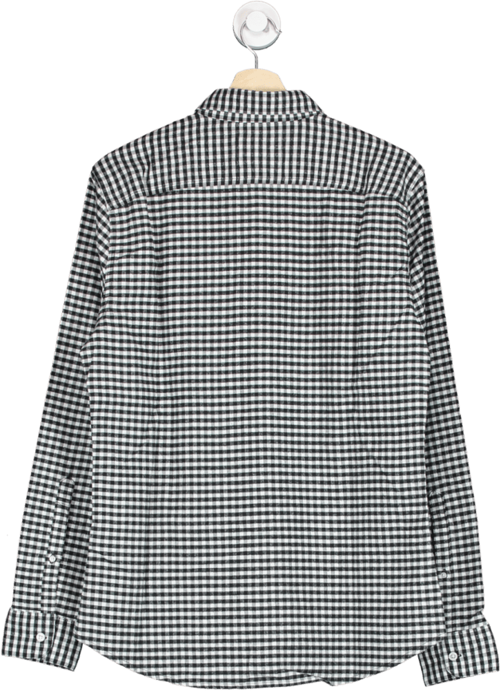 Hollister Black/White Checked Epic Flex Stretch Shirt Medium - Reliked