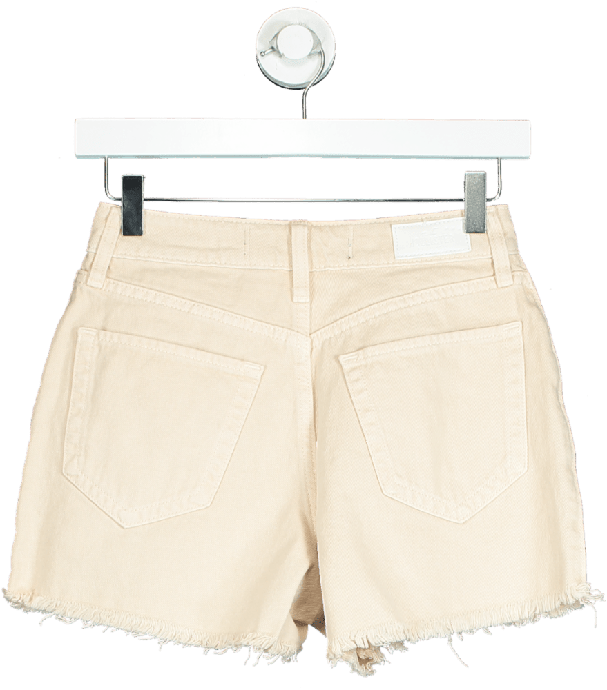 Hollister Cream High - Rise Denim Shorts UK W24 - Reliked