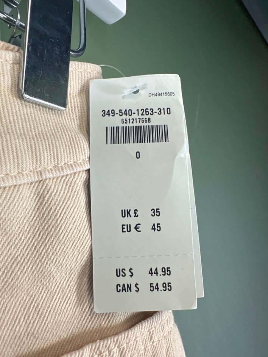 Hollister Cream High - Rise Denim Shorts UK W24 - Reliked