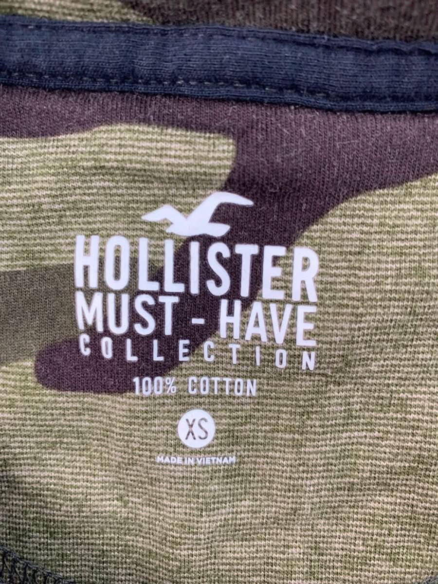 Hollister Green Camouflage Print T-Shirt UK XS - Reliked
