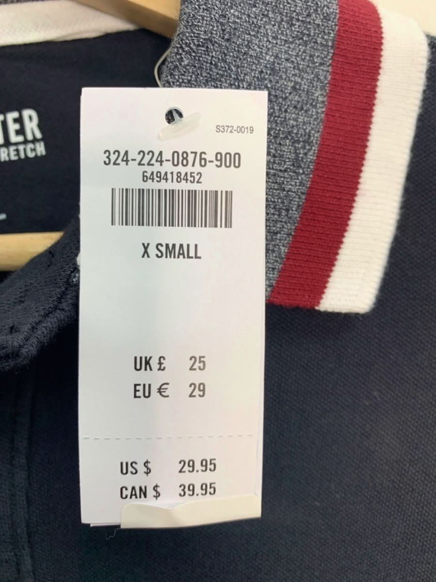 Hollister Navy Advanced Stretch Polo Shirt XS - Reliked