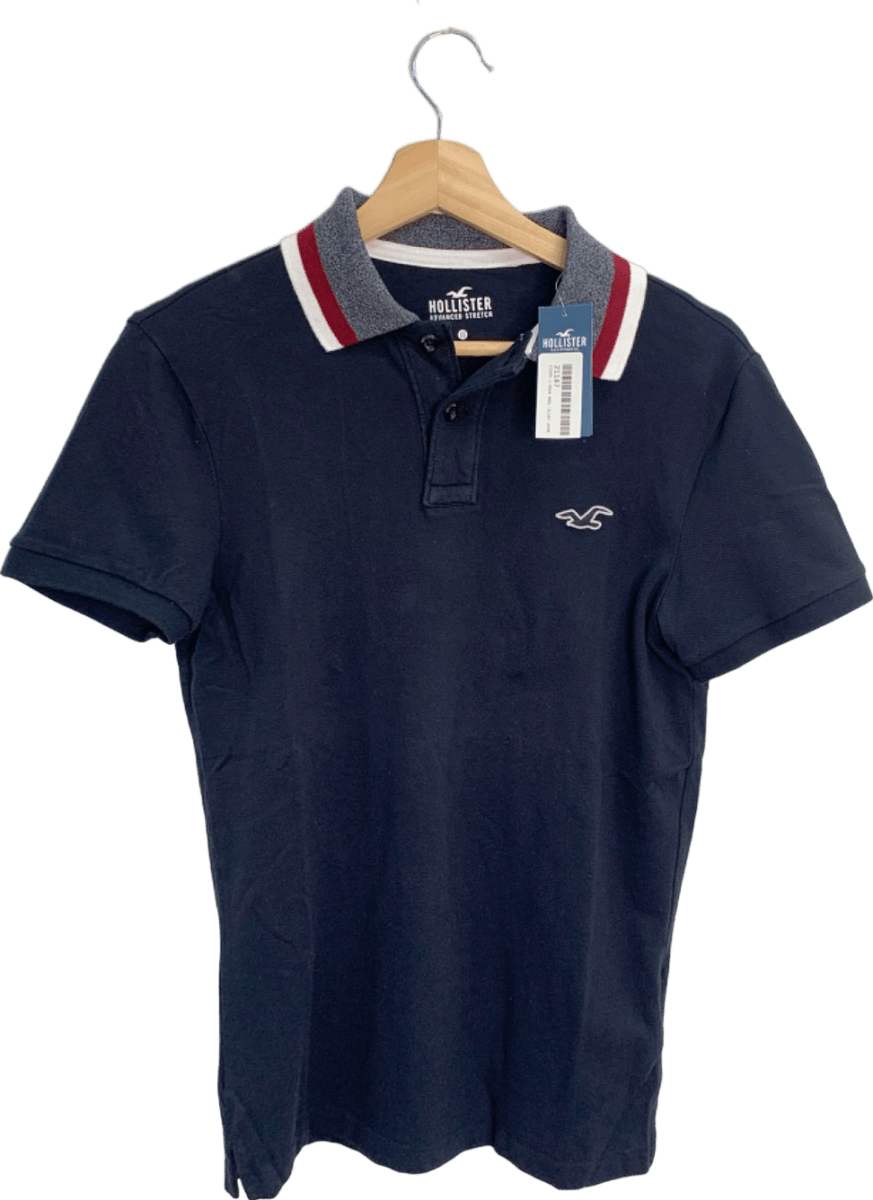 Hollister Navy Advanced Stretch Polo Shirt XS - Reliked