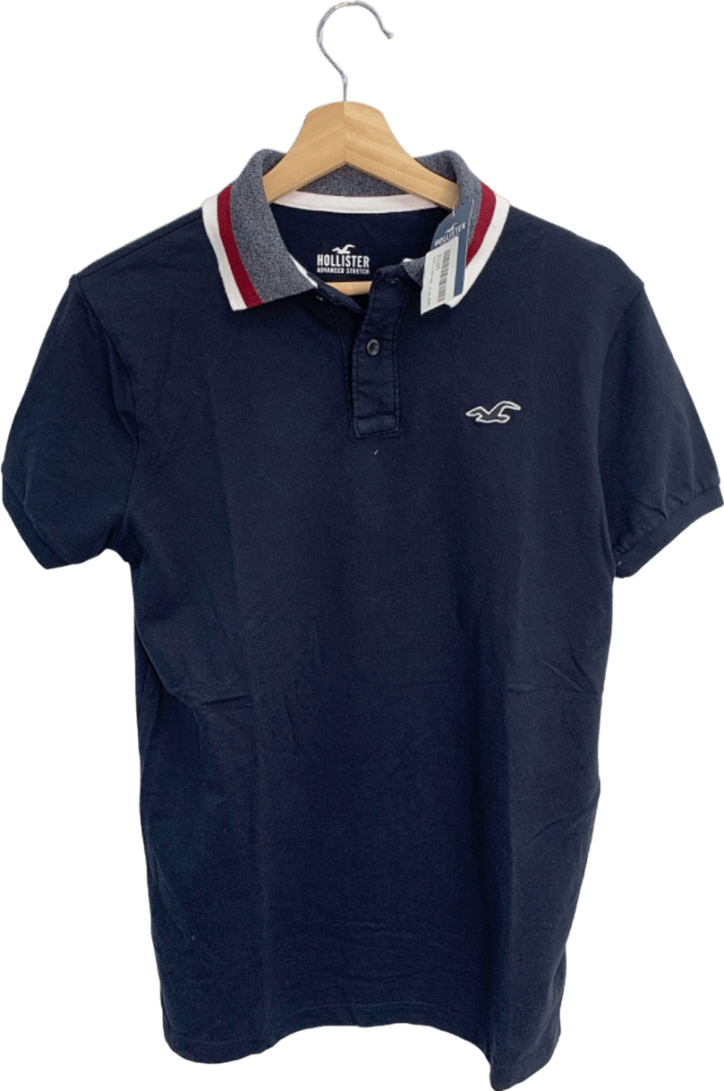 Hollister Navy Advanced Stretch Polo Shirt XS - Reliked