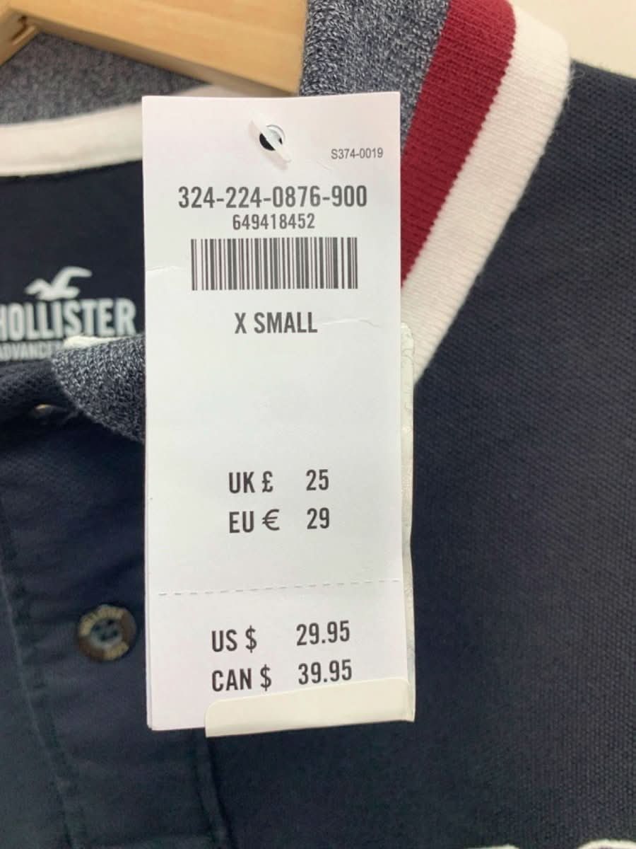 Hollister Navy Advanced Stretch Polo Shirt XS - Reliked