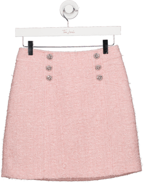 Hortons England Pink Boucle Tailored Skirt UK 10 - Reliked