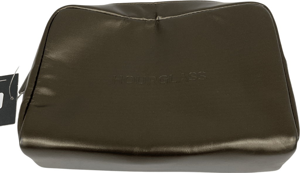 Hourglass Brown Vegan Leather Cosmetic Bag One Size - Reliked